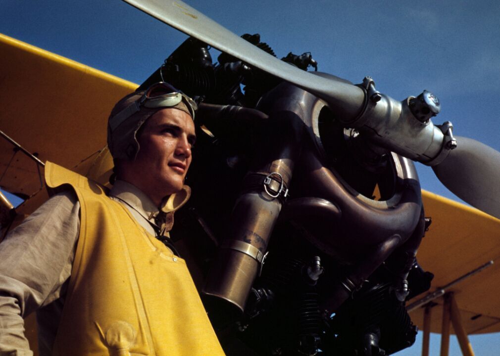 1942: Casual air travel stops during World War II